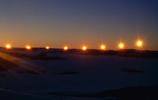 Sunset at Casey Station mid summmer