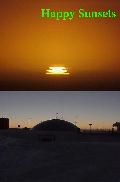 Sunset at the South Pole